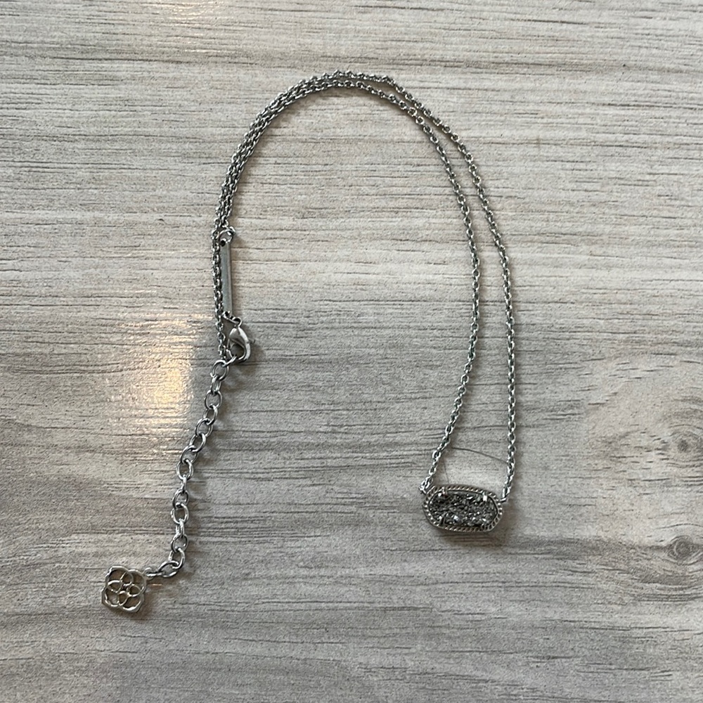 Grey stone necklace